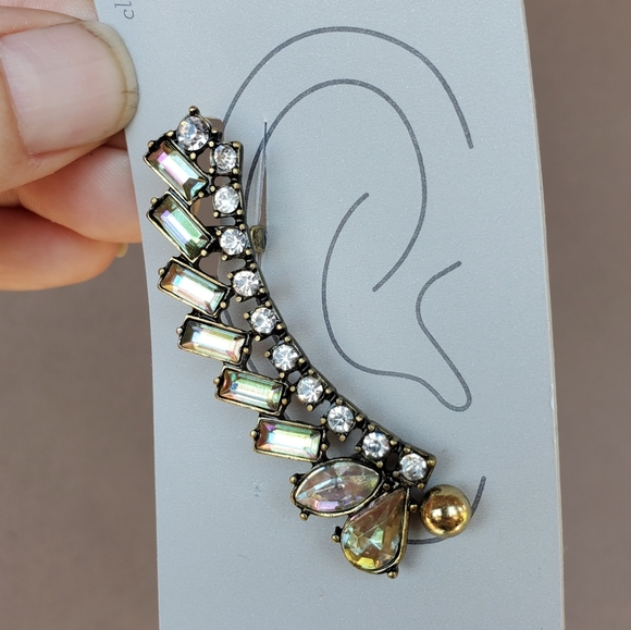 New Unique Click-Six Rhinestone Crystal Ear Cuff - Picture 2 of 11